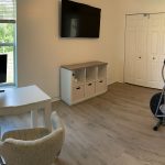 Workspace and indoor bike